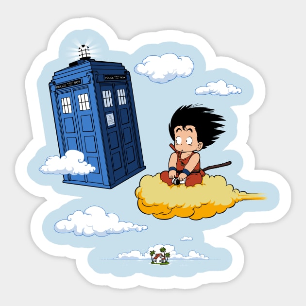 Nimbus and Tardis Sticker by ES427